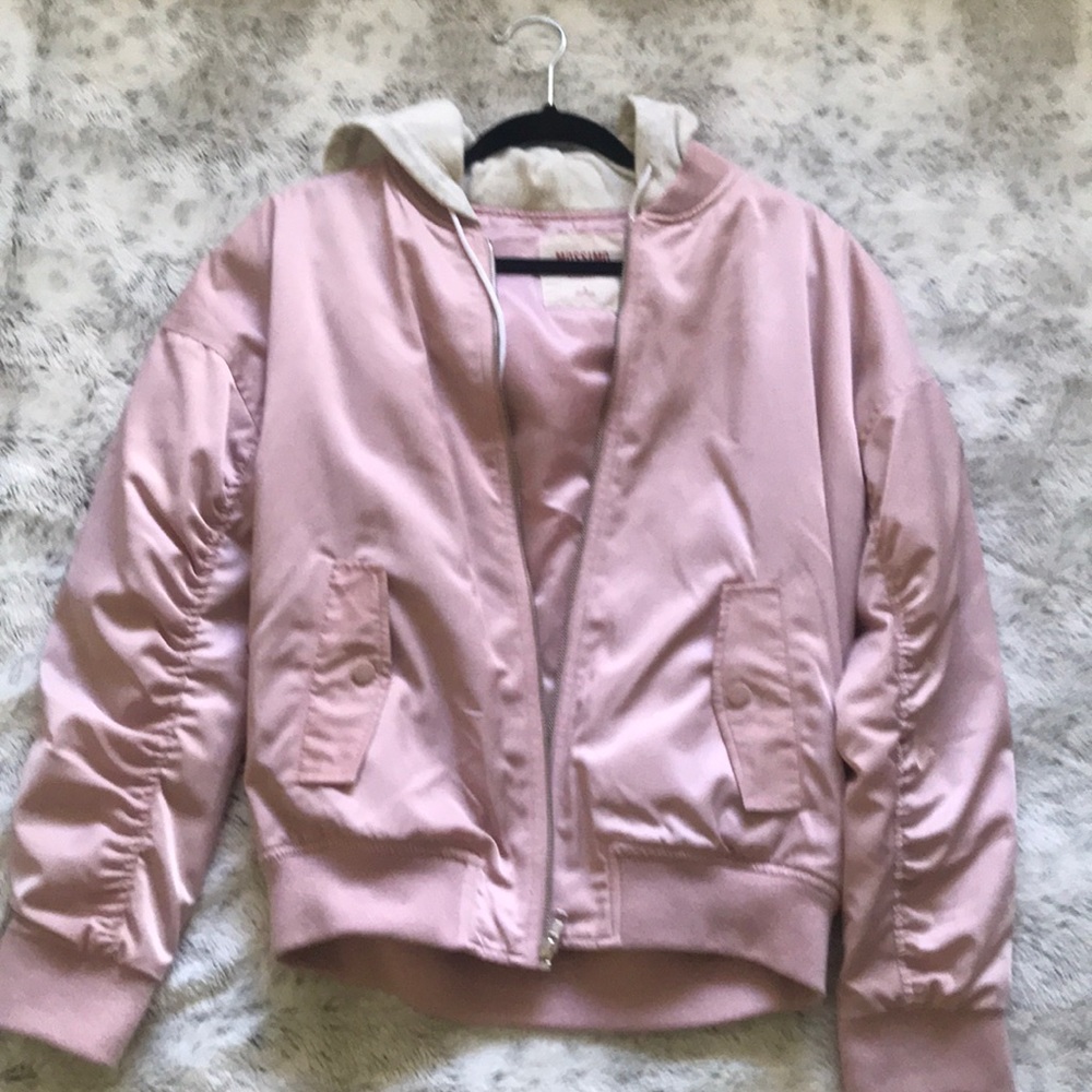 Bomber jacket with a hoodie